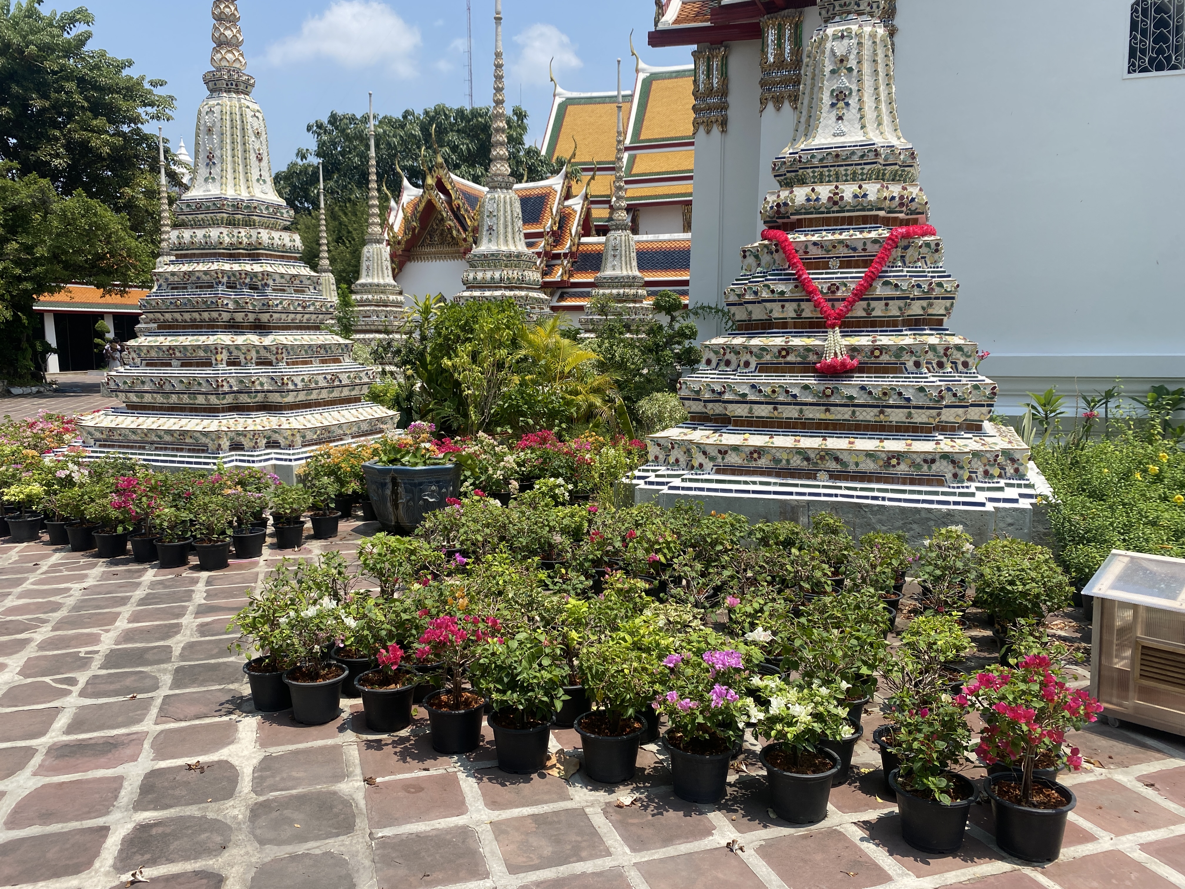 タイ仏教と美しい植木